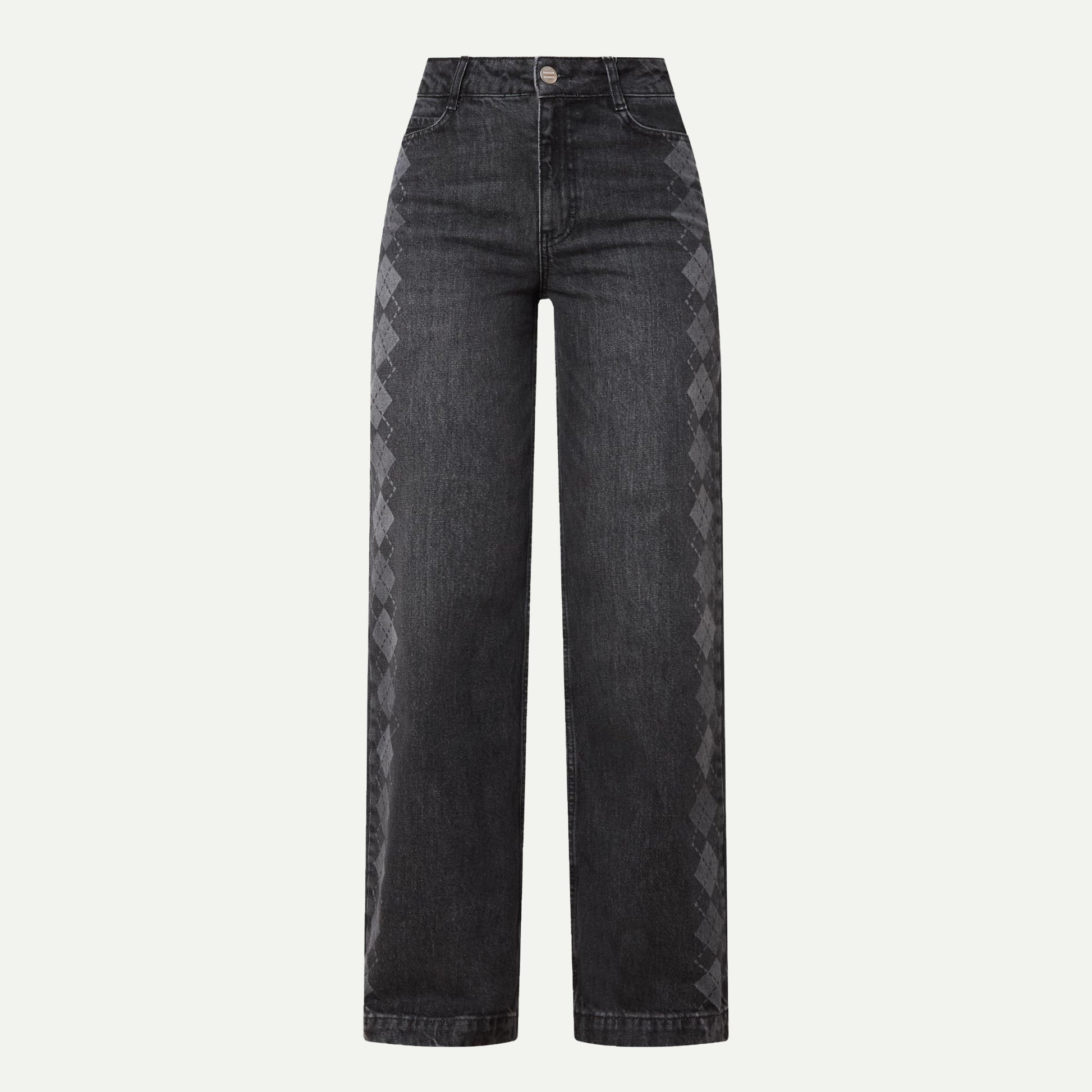 Grey Placement Argyle Sinclair Jeans