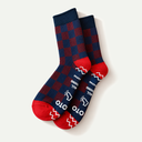 Dark Green/Red Pile Room Checkerboard Socks