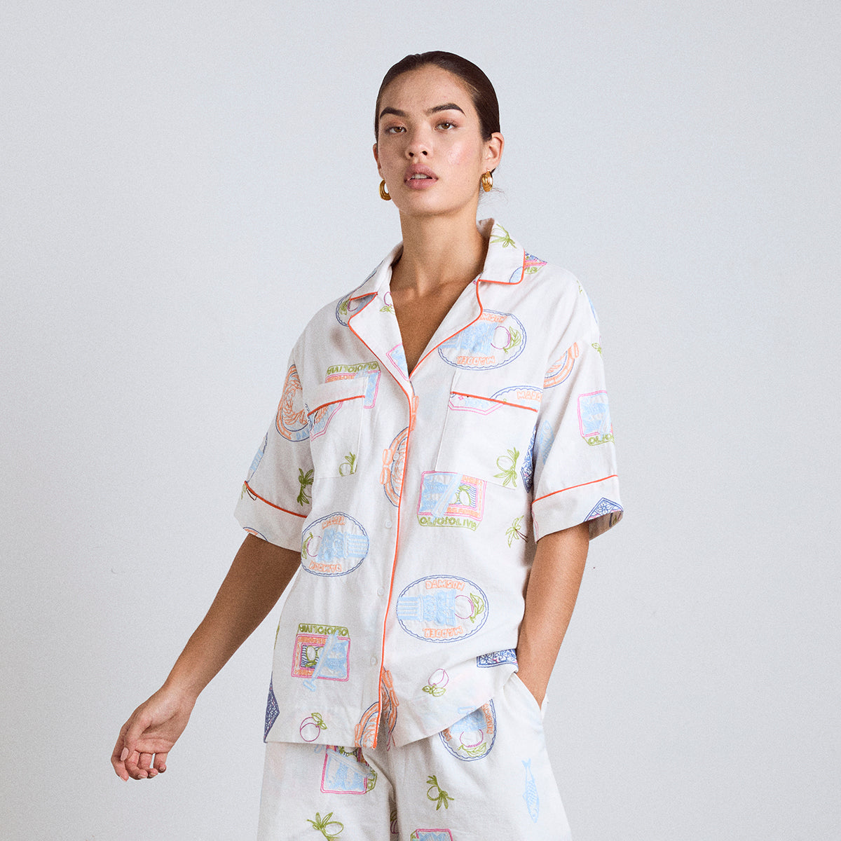 Holiday Embroidery Chlo Shirt