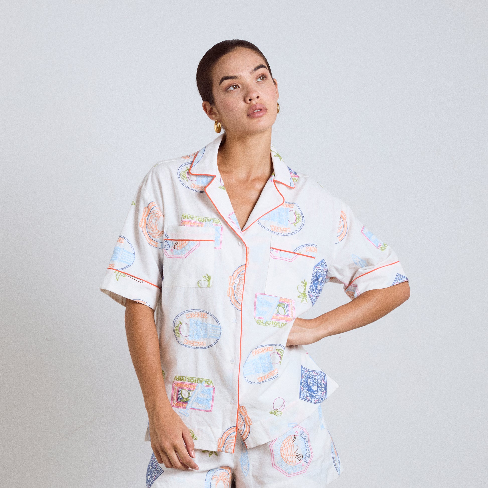 Holiday Embroidery Chlo Shirt