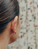 Silver Small Leverback Bold Hoop Earrings