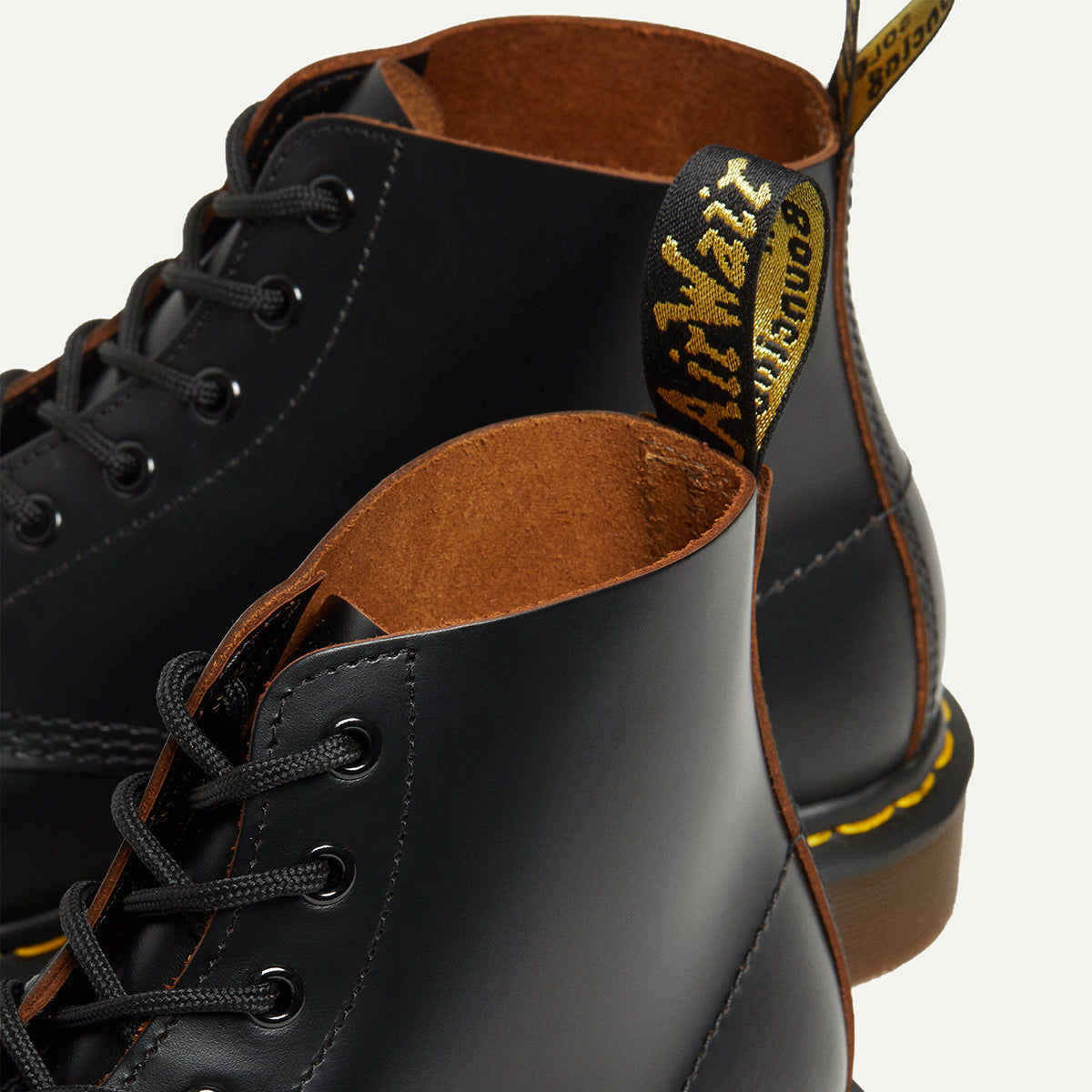 Dr. Martens Black Vintage 101 Quilon Leather Ankle Boots | R.Place
