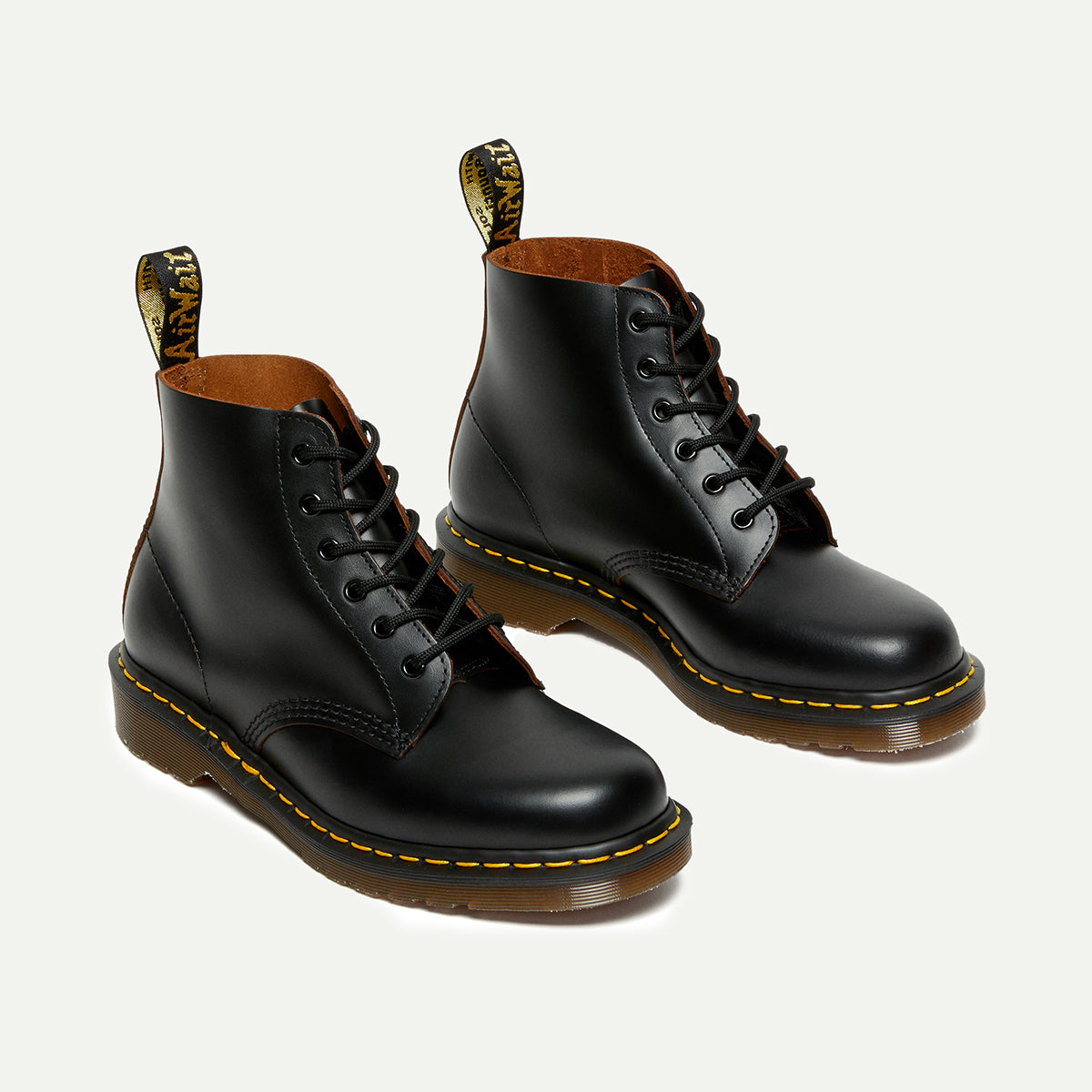 Black Vintage 101 Quilon Leather Ankle Boots