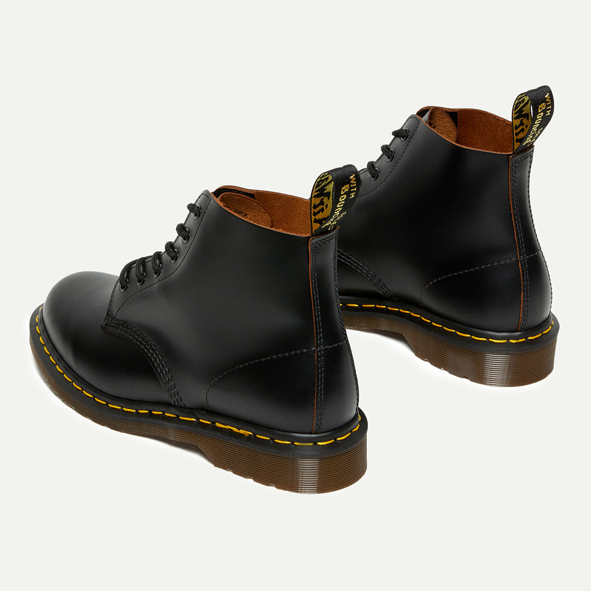 Black Vintage 101 Quilon Leather Ankle Boots