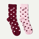 Pink/Burg Spot 2 Pack Socks