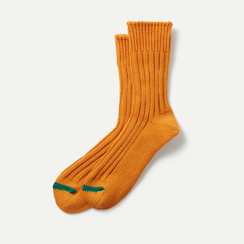 Orange Peel Mix Loose Pile Crew Socks