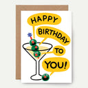 Happy Birthday Martini Greeting Card