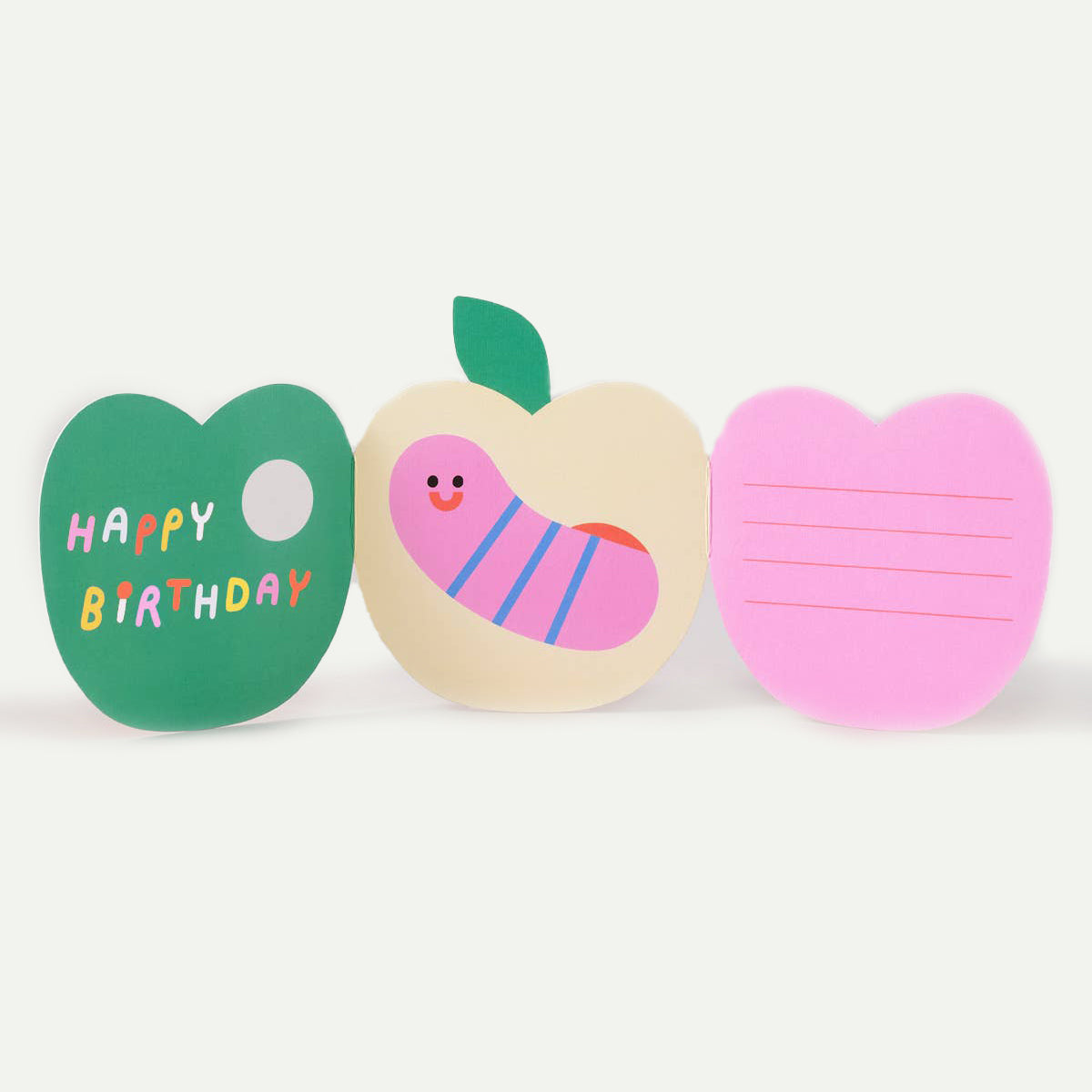 Apple Fold Out Kid's Birthday Card