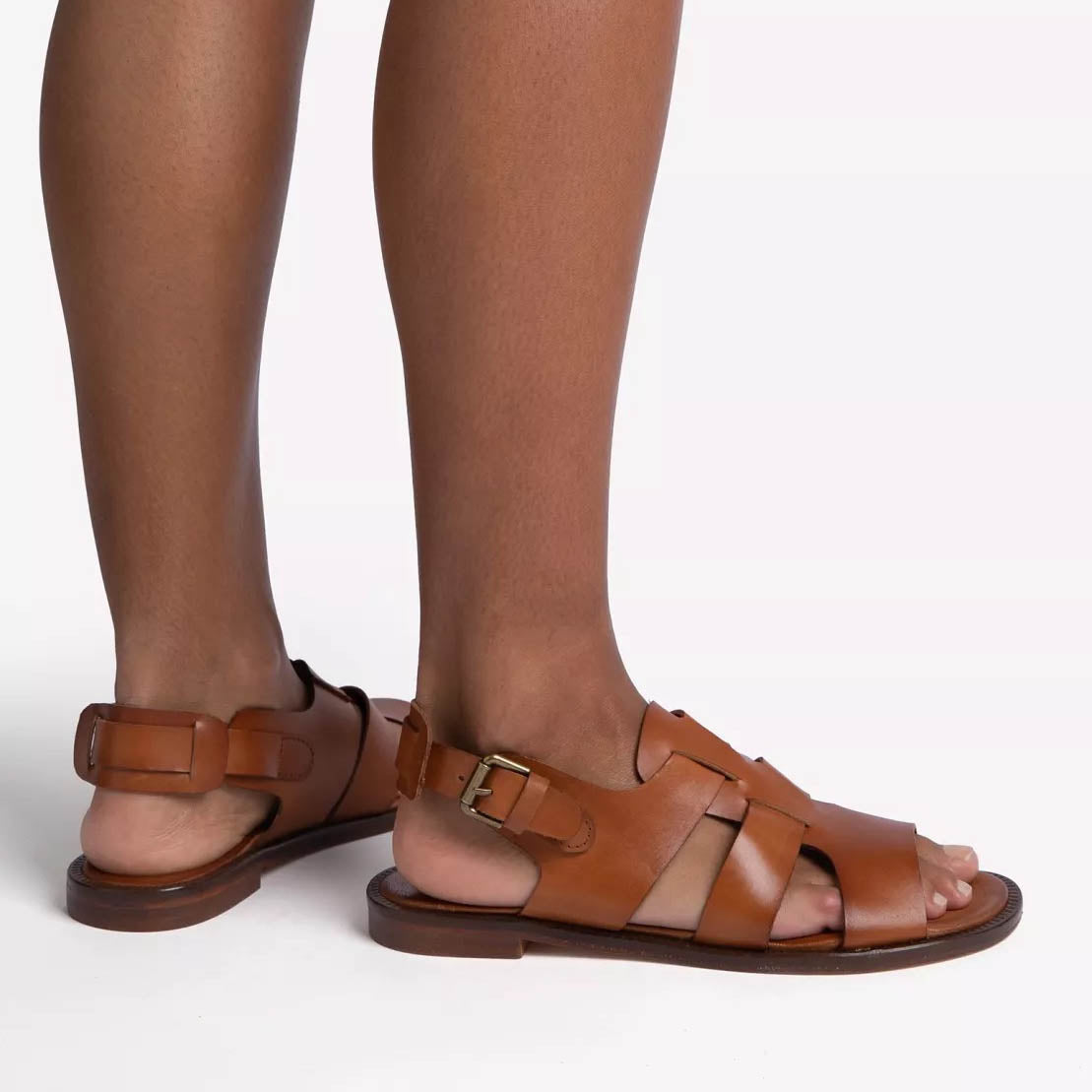 Tan Biscay Leather Sandal