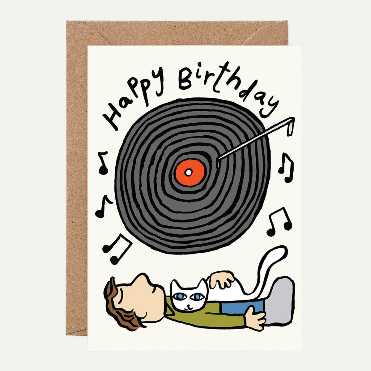 Happy Birthday Vinyl' Embossed Greetings Card