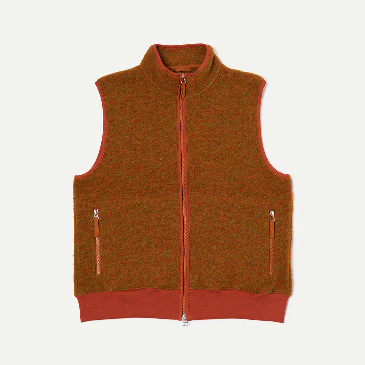 Orange Six Wool Fleece Climbing Vest