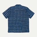 Indigo Block Print Circles Camper Shirt