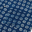 Indigo Block Print Circles Camper Shirt