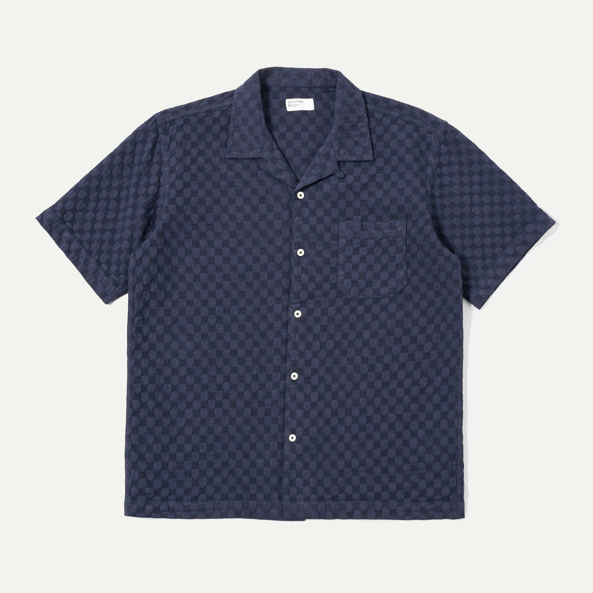 Navy Dot Waffle Road Shirt