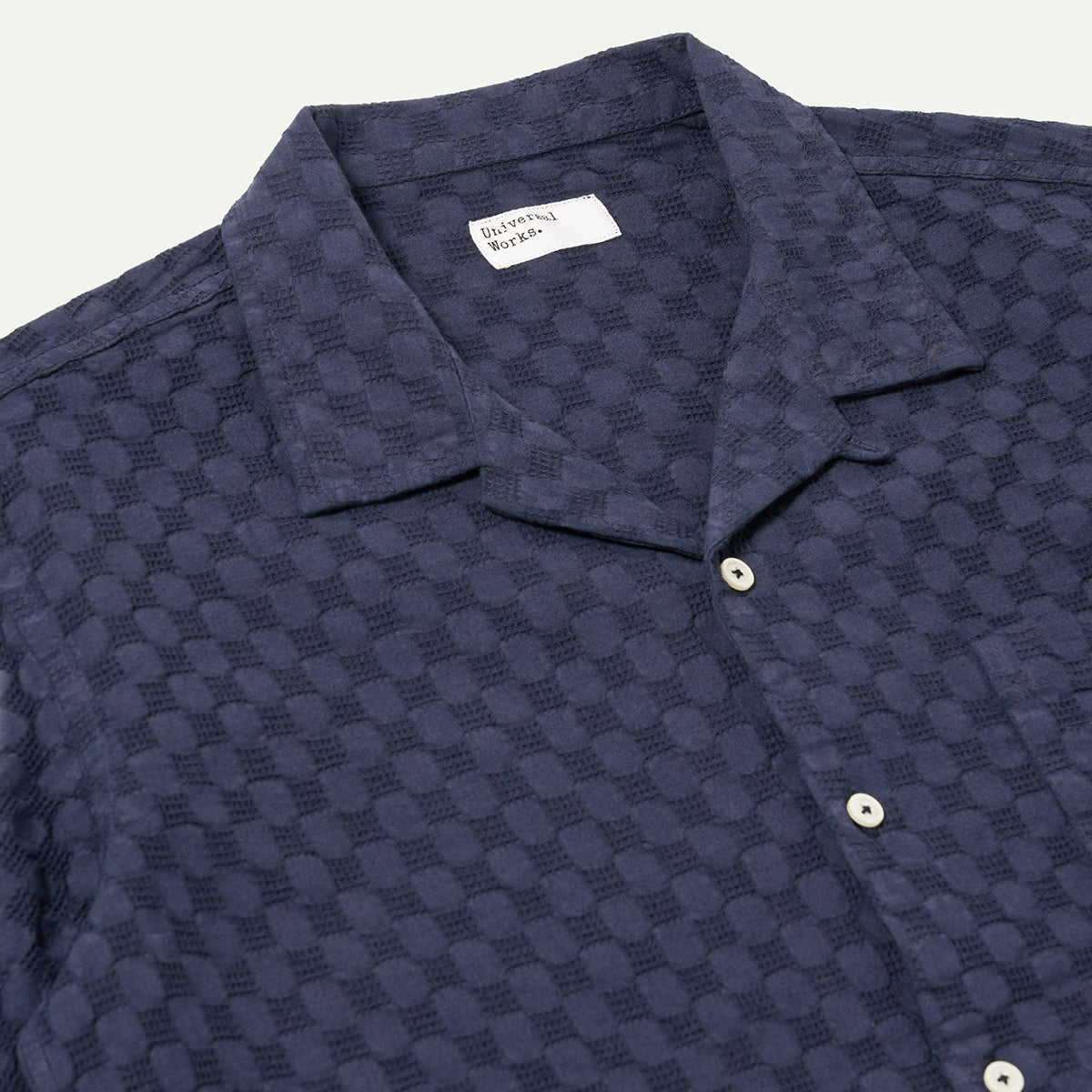 Navy Dot Waffle Road Shirt