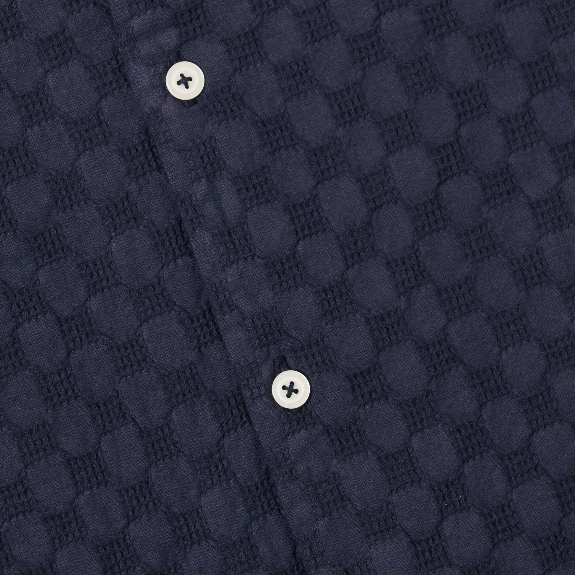 Navy Dot Waffle Road Shirt