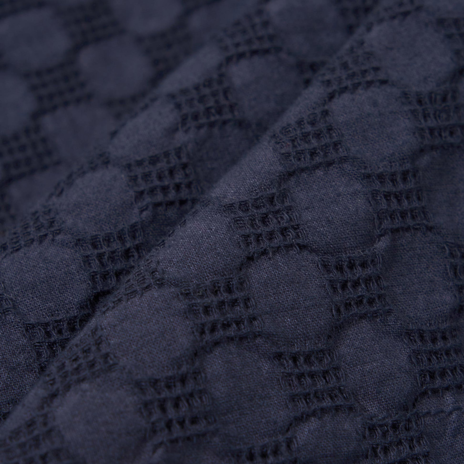 Navy Dot Waffle Road Shirt