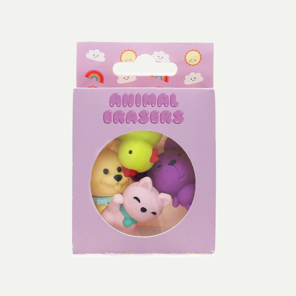 Adorable Animal Erasers (set of 4)