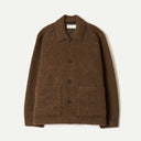 Brown Marl Rams Wool Fleece Jacket