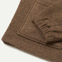 Brown Marl Rams Wool Fleece Jacket