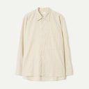 Ecru Brushed Flannel Square Pocket Shirt