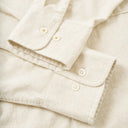 Ecru Brushed Flannel Square Pocket Shirt
