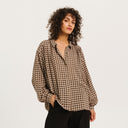 Brown/Ecru Check Antonia Shirt