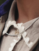 Silver Rope Twist chain Necklace