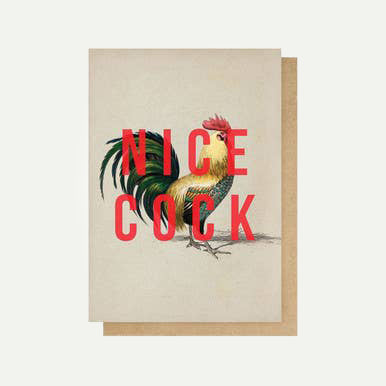 Nice Cock Greetings Card