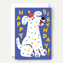 Happy Birthday Spotty Dog Greeting Card