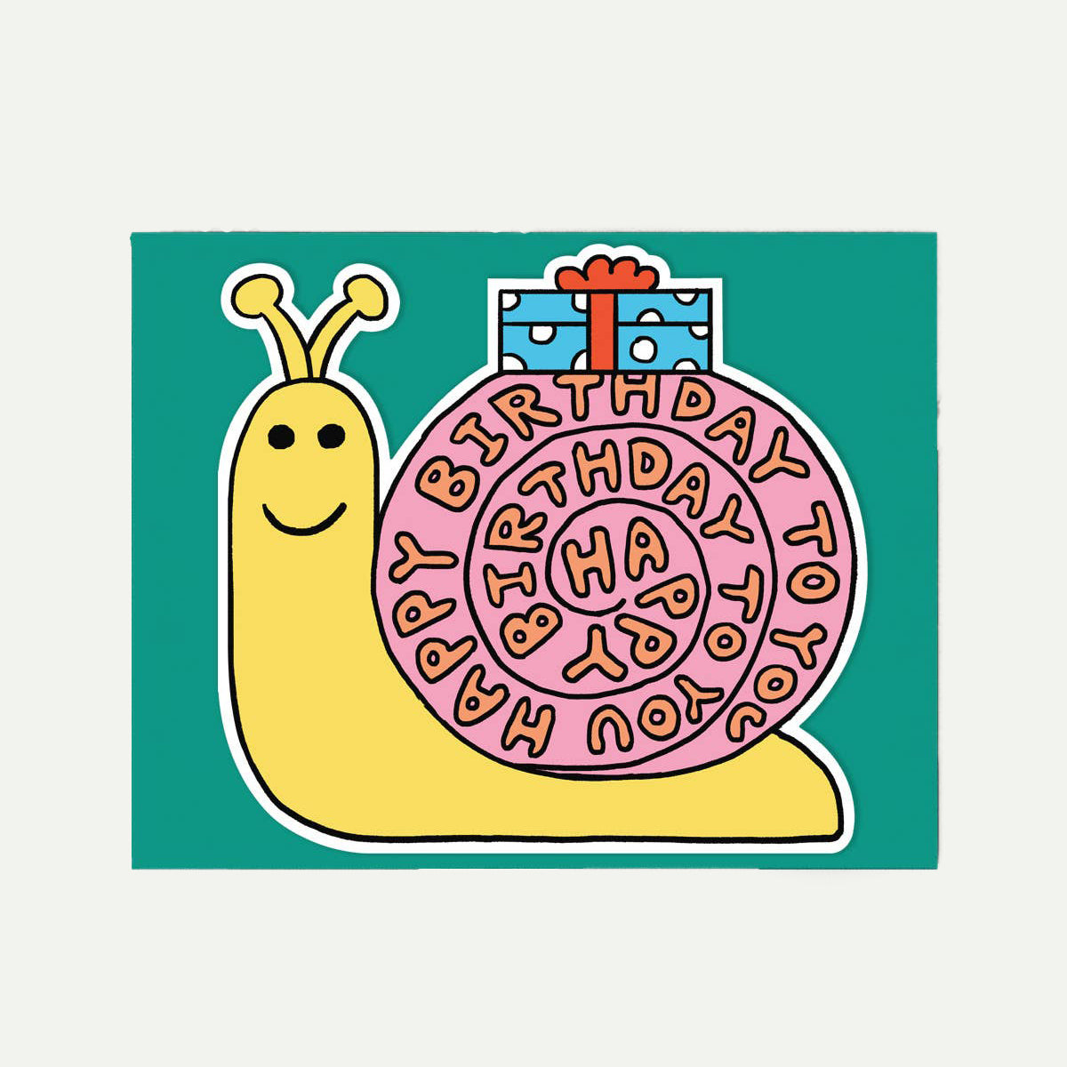 Birthday Snail Shaped Card