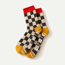 Red/Yellow Pile Room Checkerboard Socks
