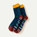Yellow/Maroon Pile Room Checkerboard Socks