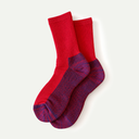 Chilli Red Double Face Merino Pile Socks