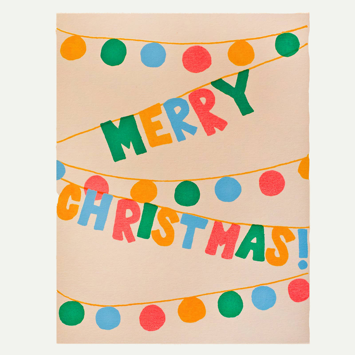 MERRY CHRISTMAS BANNER GREETING CARD