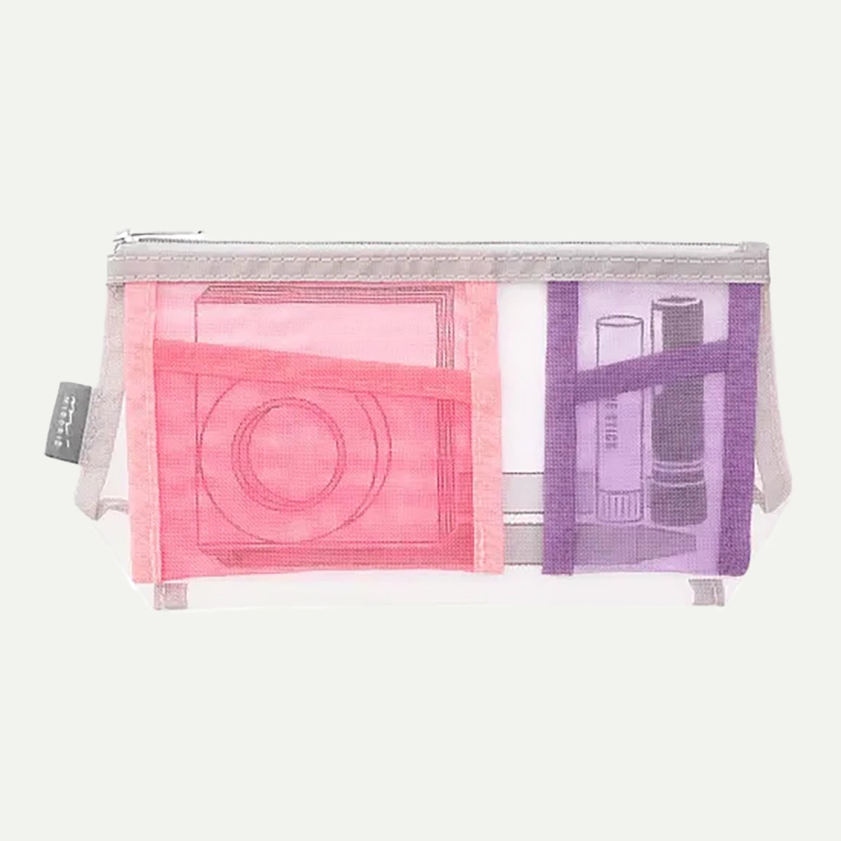 Pink Mesh Pencil Case