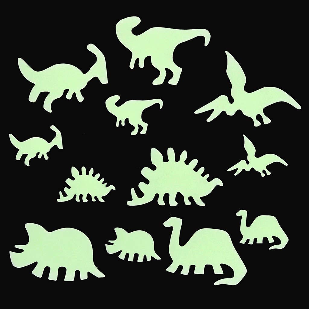 Dinosaurs Glow in the Dark Stick-On Shapes (box of 24)