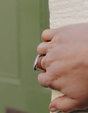 Silver Raised Fluid Ring