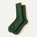 Ivy Green/Yellow Double Face Crew Socks