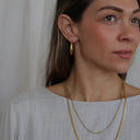 Cliff Waterproof Gold Hoop Earrings