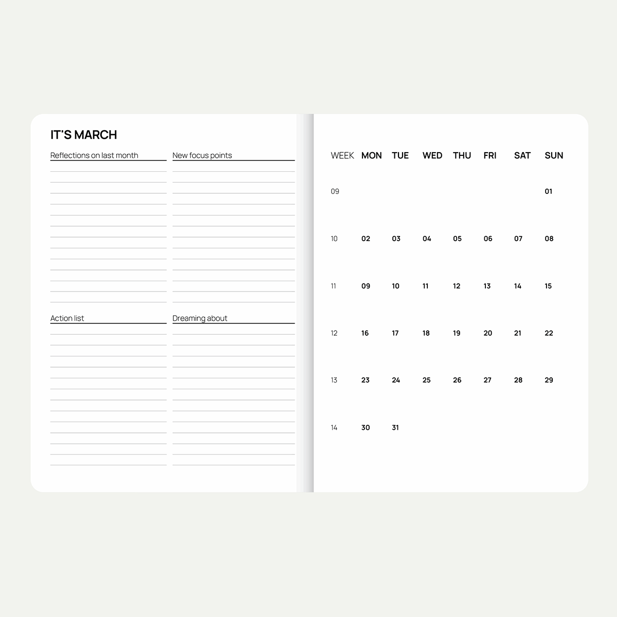 Pink/Red Stripes Fabrique 2026 Diary