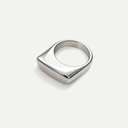 Silver Raised Fluid Ring