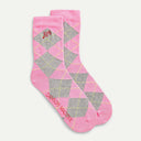 Pink/Grey Argyle Socks