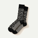 Black/Ivory Rain Drop Crew Socks