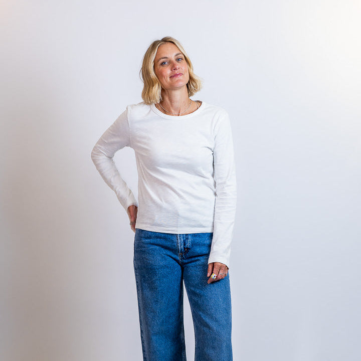 Ecru Lizzo Long Sleeve T-Shirt