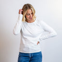 Ecru Lizzo Long Sleeve T-Shirt