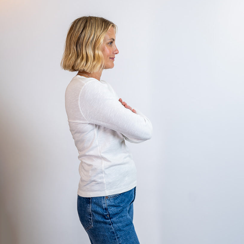 Ecru Lizzo Long Sleeve T-Shirt