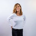 White Lucy Long Sleeve Tee