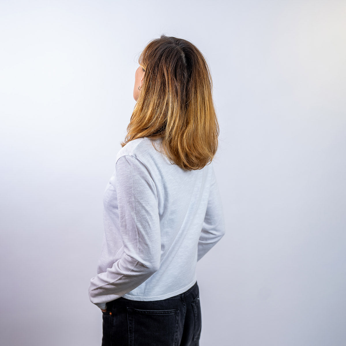 White Lucy Long Sleeve Tee