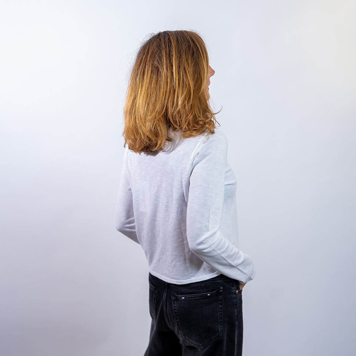 White Lucy Long Sleeve Tee